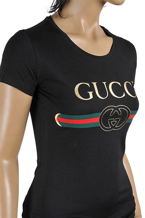 gucci t-shirt ladies|Gucci t shirt logo print.